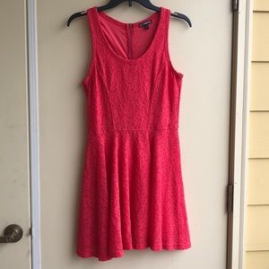 Express Lace Floral Skater Dress